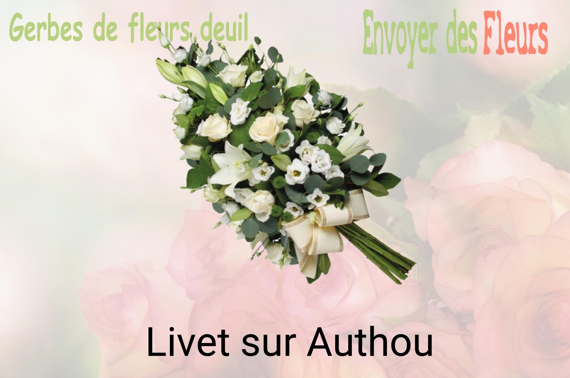 Gerbe de fleurs de deuil livrée à Livet-sur-Authou